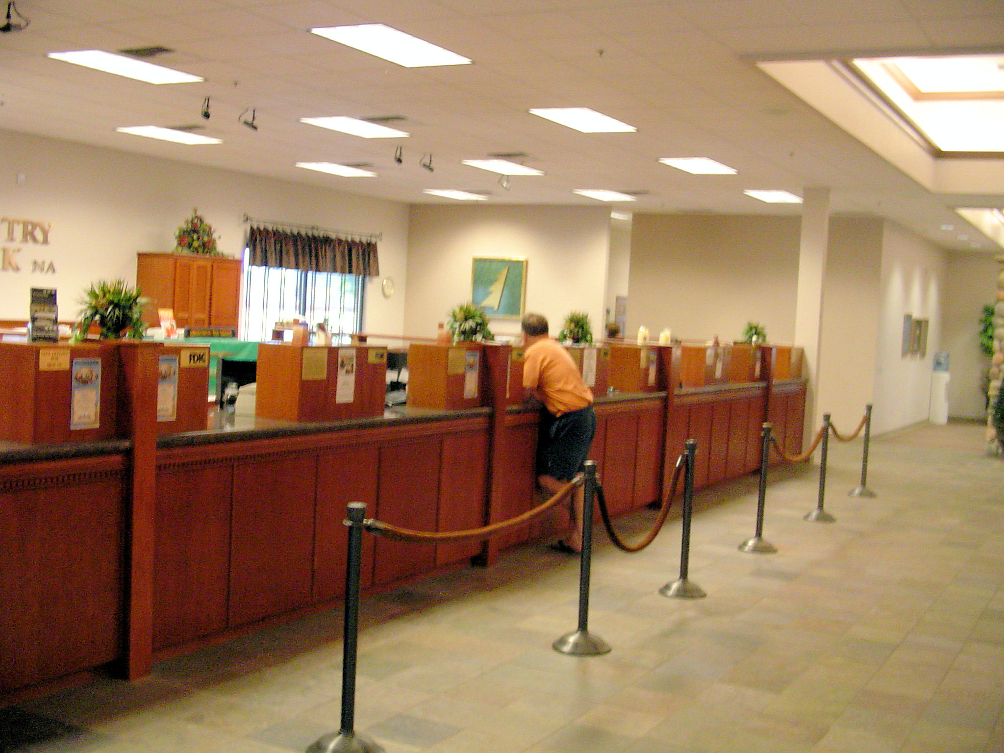 bank counter